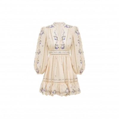 ZIMMERMANN PATIENCE PLUNGE MINI DRESS 